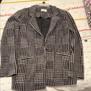 Z supply Fuzzy Houndstooth Blazer Jacket